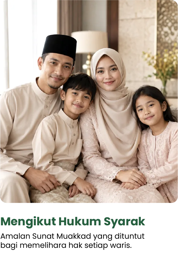 Keluarga Muslim duduk bersama