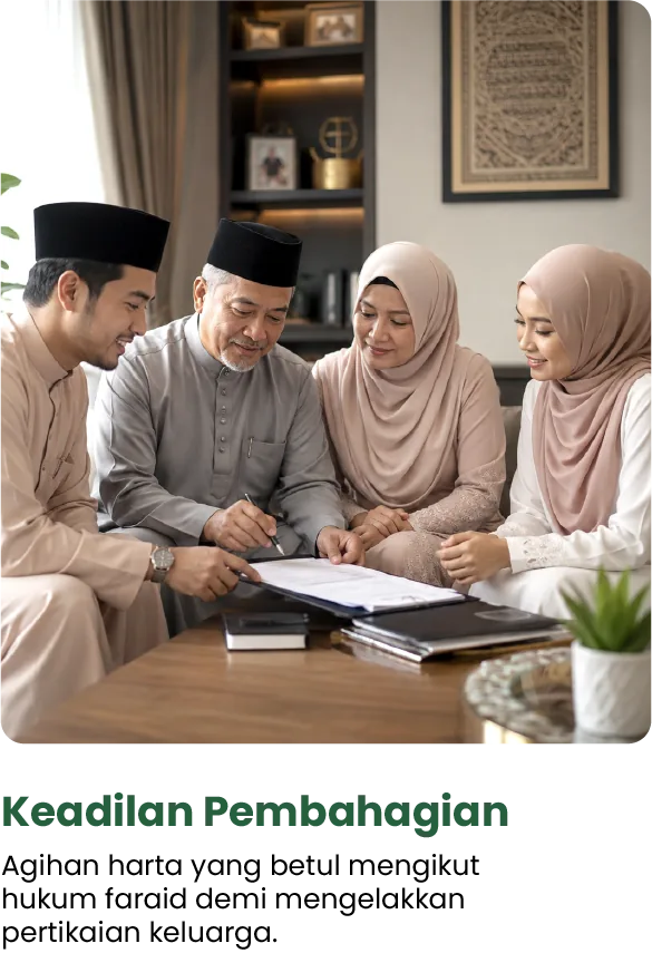 Keluarga berbincang dokumen wasiat