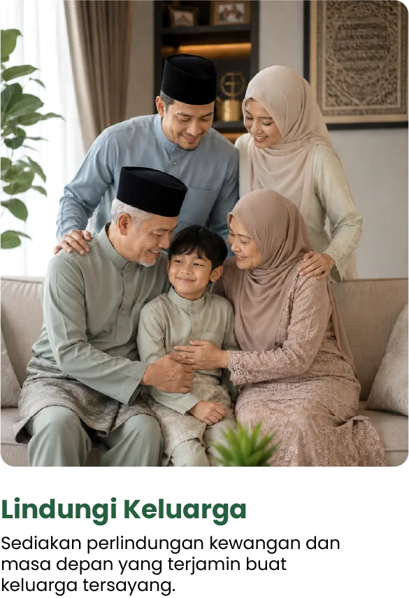 Keluarga bersama datuk dan anak