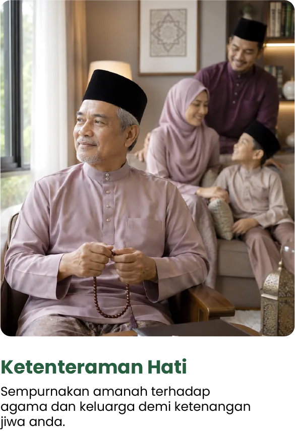 Keluarga Muslim tersenyum bersama