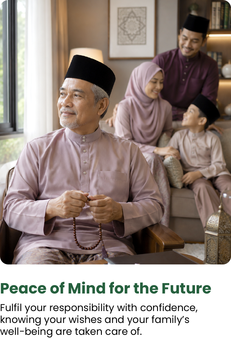 Muslim family smiling together